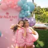 Pink Palm Pajamas in Blush Bay