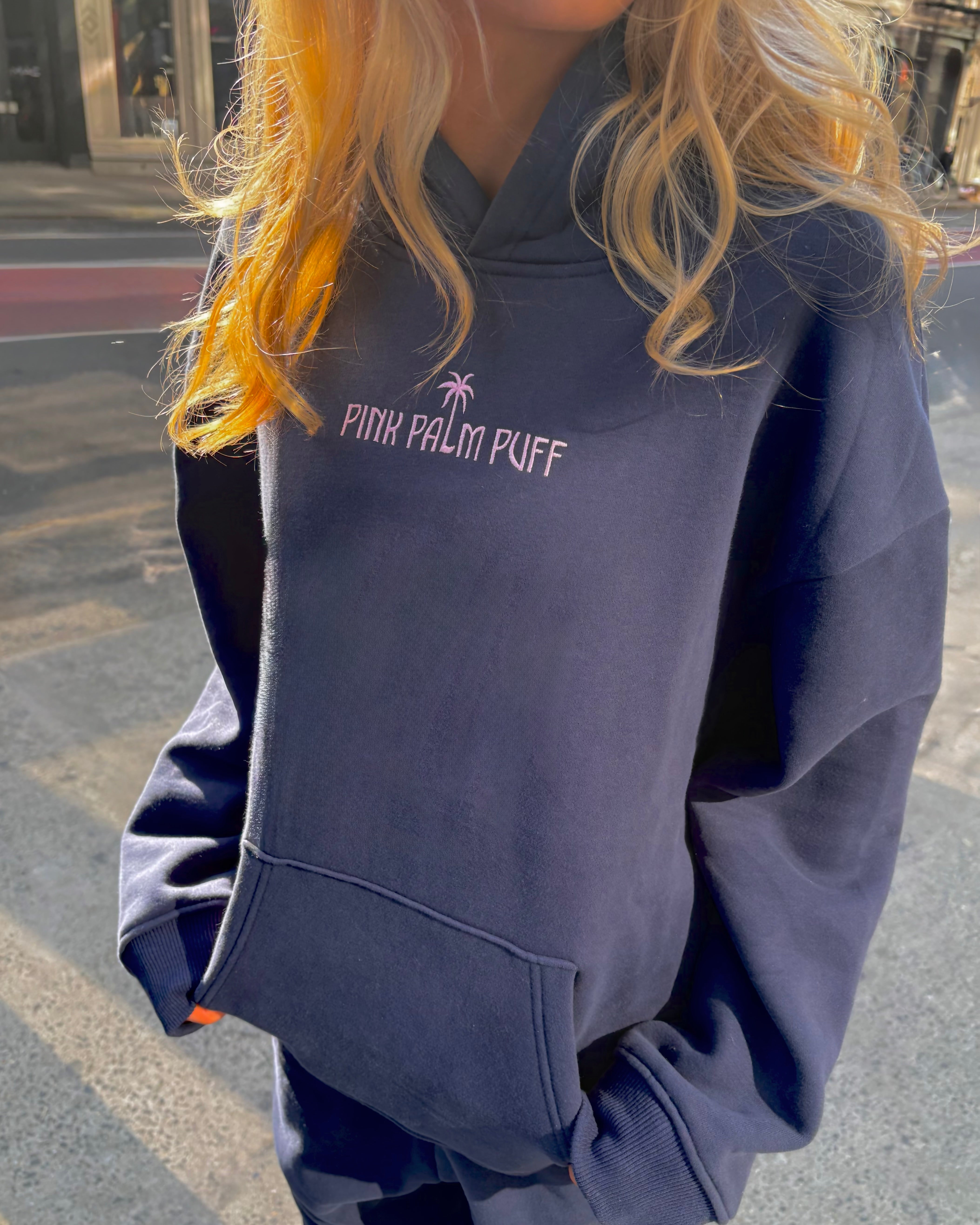 Classic Puff Hoodie In Navy The Only Authorized Seller Of Pink Palm Puff classic-puff-hoodie-in-navy-the-only-authorized-seller-of-pink-palm-puff