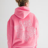 "Hawaii Hibiscus" Hoodie in Sonic Pink