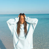 “Chase the Sun” Relaxed Hoodie in Sky Blue