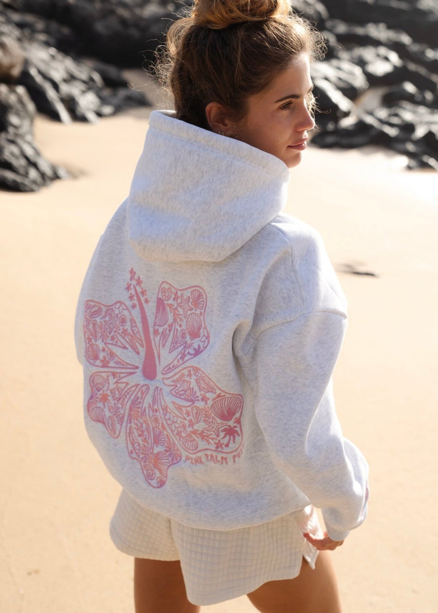 Women Tropical Hawaiian Hibiscus Pineapple Hoodie Dress Print