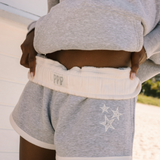 “Daydream” Foldover Short in Sky Grey