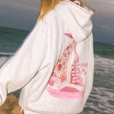 “Chase the Sun” Relaxed Hoodie in Heather Cloud