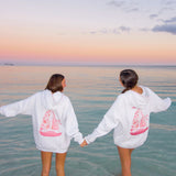 “Chase the Sun” Relaxed Hoodie in Heather Cloud