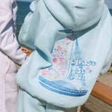 “Chase the Sun” Relaxed Hoodie in Sky Blue