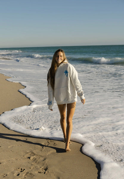 "To Live For the Hope of it All" Oversized Hoodie in Heather White