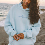 “Chase the Sun” Relaxed Hoodie in Sky Blue