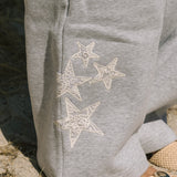 "Lacy" Wideleg Sweatpants in Sky Grey