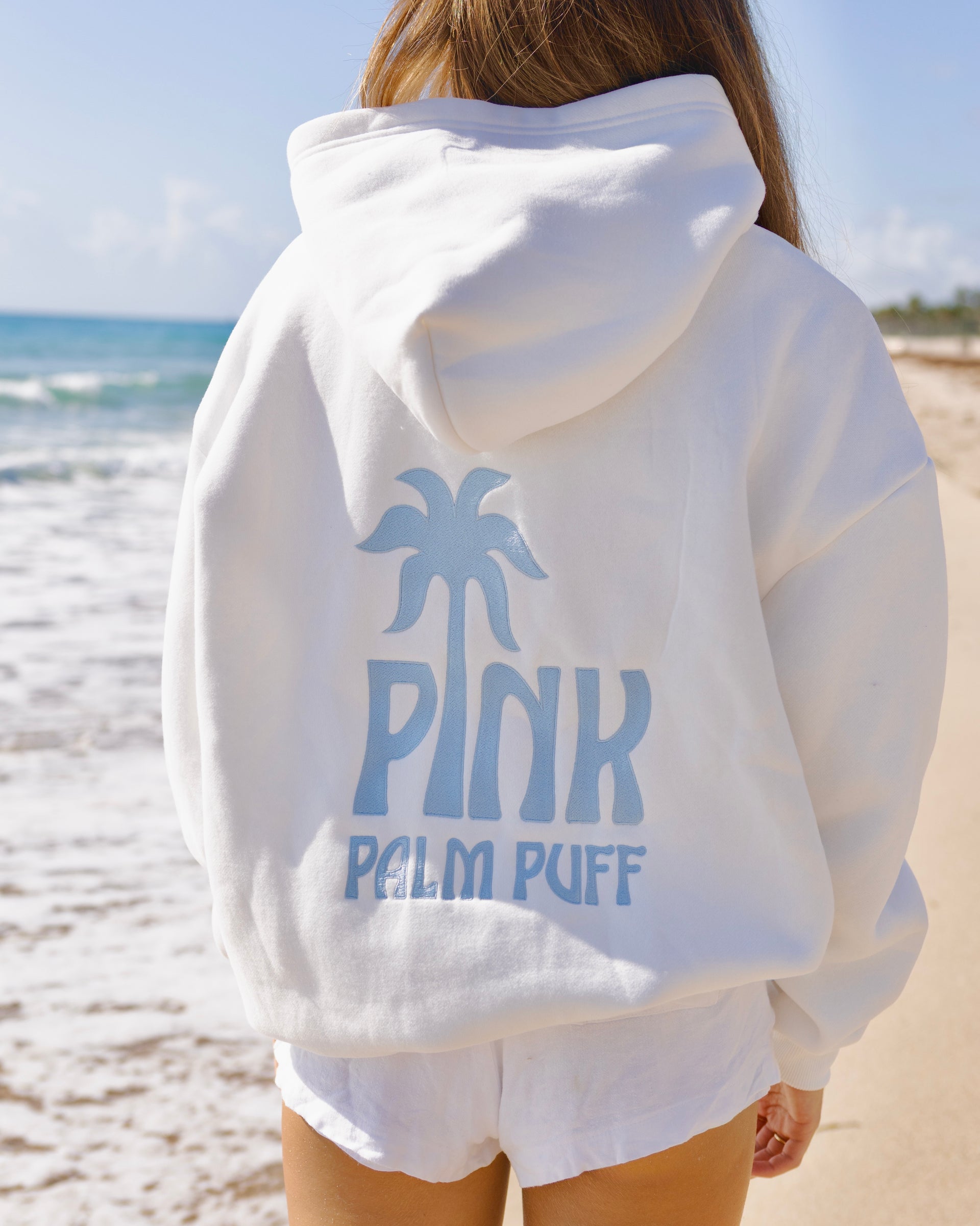 Classic Puff Hoodie in Ocean Air – Pink Palm Puff