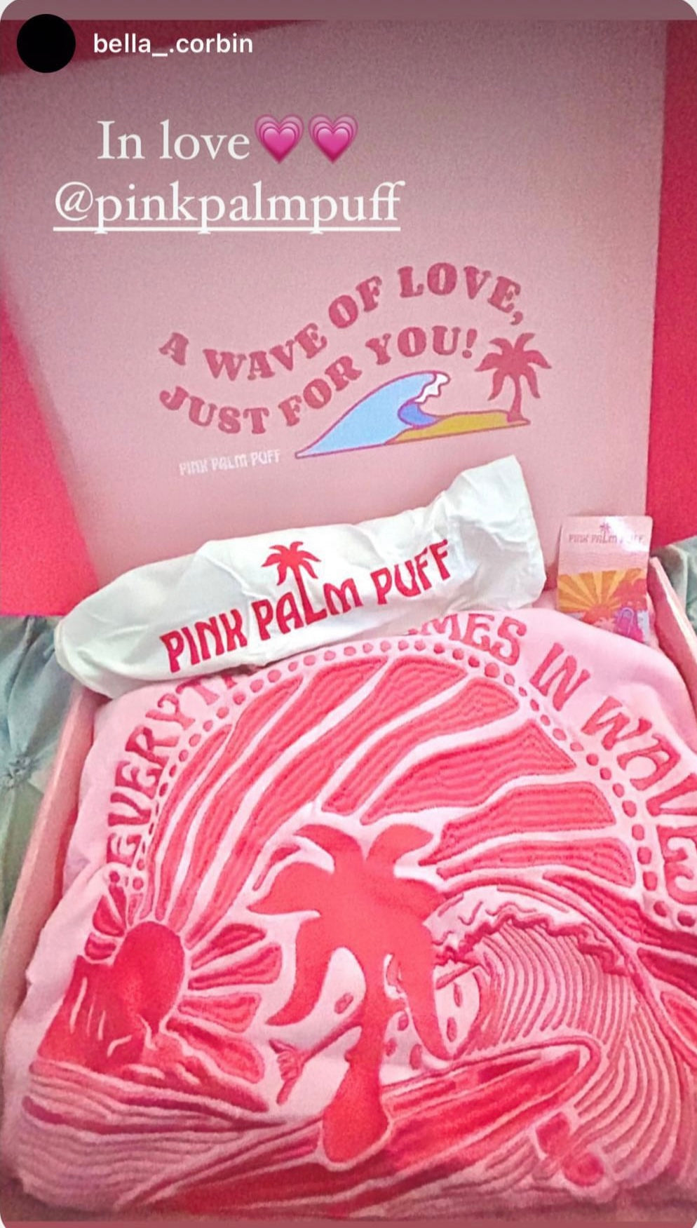 Unboxing Moment Pink Palm Puff