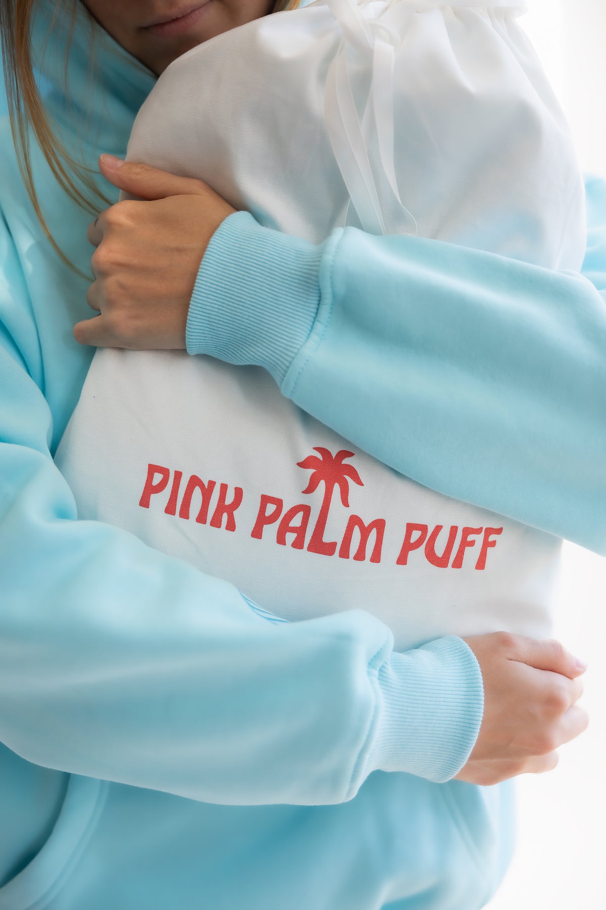 Puff Sweatpants in Blue | Pink Palm Puff Official Site