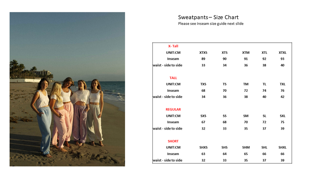 Size Chart Pink Palm Puff