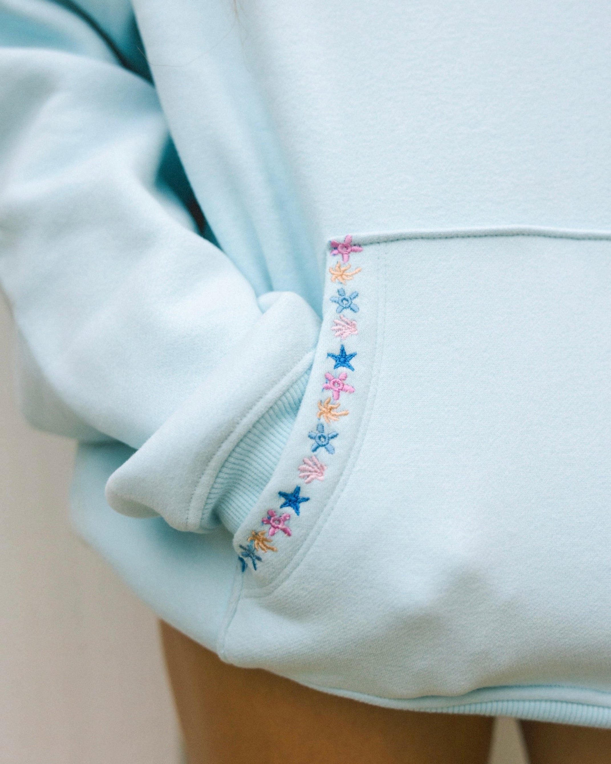 Chase the Sun Relaxed Hoodie - Sky Blue | Pink Palm Puff Official Site