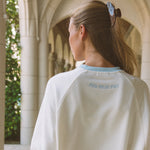 Classic Crew, ribbed crew neckline and relaxed fit, in Seasalt - coastal preppy aesthetic beach style by Pink Palm Puff