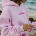 Classic Puff Hoodie, adjustable drawstring hood and pocket, in Blush - coastal preppy aesthetic beach style by Pink Palm Puff