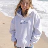 Classic Puff Hoodie, adjustable drawstring hood and pocket, in Cloud - coastal preppy aesthetic beach style by Pink Palm Puff