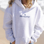 Classic Puff Hoodie, adjustable drawstring hood and pocket, in Cloud - coastal preppy aesthetic beach style by Pink Palm Puff