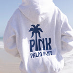 Classic Puff Hoodie, adjustable drawstring hood and pocket, in Cloud - coastal preppy aesthetic beach style by Pink Palm Puff