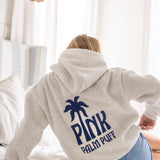 Classic Puff Hoodie, adjustable drawstring hood and pocket, in Cloud - coastal preppy aesthetic beach style by Pink Palm Puff