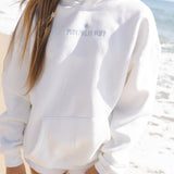 Classic Puff Hoodie, adjustable drawstring hood and pocket, in Ocean Air - coastal preppy aesthetic beach style by Pink Palm Puff