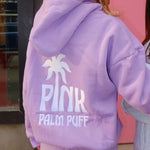 Classic Puff Hoodie, adjustable drawstring hood and pocket, in Orchid - coastal preppy aesthetic beach style by Pink Palm Puff