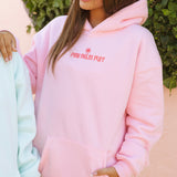 Classic Puff Hoodie, adjustable drawstring hood and pocket, in Pink - coastal preppy aesthetic beach style by Pink Palm Puff