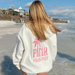 Classic Puff Hoodie, adjustable drawstring hood and pocket, in Pink Opal - coastal preppy aesthetic beach style by Pink Palm Puff