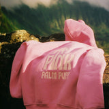 Classic Puff Hoodie, adjustable drawstring hood and pocket, in Raspberry - coastal preppy aesthetic beach style by Pink Palm Puff