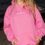 Classic Puff Hoodie, adjustable drawstring hood and pocket, in Raspberry - coastal preppy aesthetic beach style by Pink Palm Puff