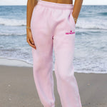 Classic Sweatpants, relaxed fit with an elastic waistband and side pockets, in Blush - coastal preppy aesthetic beach style by Pink Palm Puff