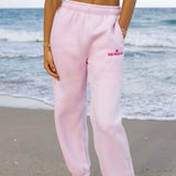 Classic Sweatpants, relaxed fit with an elastic waistband and side pockets, in Blush - coastal preppy aesthetic beach style by Pink Palm Puff