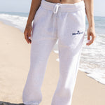 Classic Sweatpants, relaxed fit with an elastic waistband and side pockets, in Cloud - coastal preppy aesthetic beach style by Pink Palm Puff