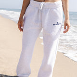 Classic Sweatpants, relaxed fit with an elastic waistband and side pockets, in Cloud - coastal preppy aesthetic beach style by Pink Palm Puff