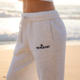 Classic Sweatpants, relaxed fit with an elastic waistband and side pockets, in Cloud - coastal preppy aesthetic beach style by Pink Palm Puff