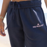 Classic Sweatpants, relaxed fit with an elastic waistband and side pockets, in Navy - coastal preppy aesthetic beach style by Pink Palm Puff
