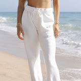 Classic Sweatpants, relaxed fit with an elastic waistband and side pockets, in Ocean Air - coastal preppy aesthetic beach style by Pink Palm Puff