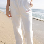 Classic Sweatpants, relaxed fit with an elastic waistband and side pockets, in Pink Opal - coastal preppy aesthetic beach style by Pink Palm Puff