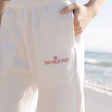 Classic Sweatpants, relaxed fit with an elastic waistband and side pockets, in Pink Opal - coastal preppy aesthetic beach style by Pink Palm Puff