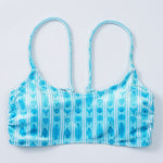 Cleo Top, adjustable tie straps, in Azure - coastal preppy aesthetic beach style by Pink Palm Puff