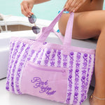 Couture Carryall, spacious reversible design, in Twilight (Reversible) - coastal preppy aesthetic beach style by Pink Palm Puff