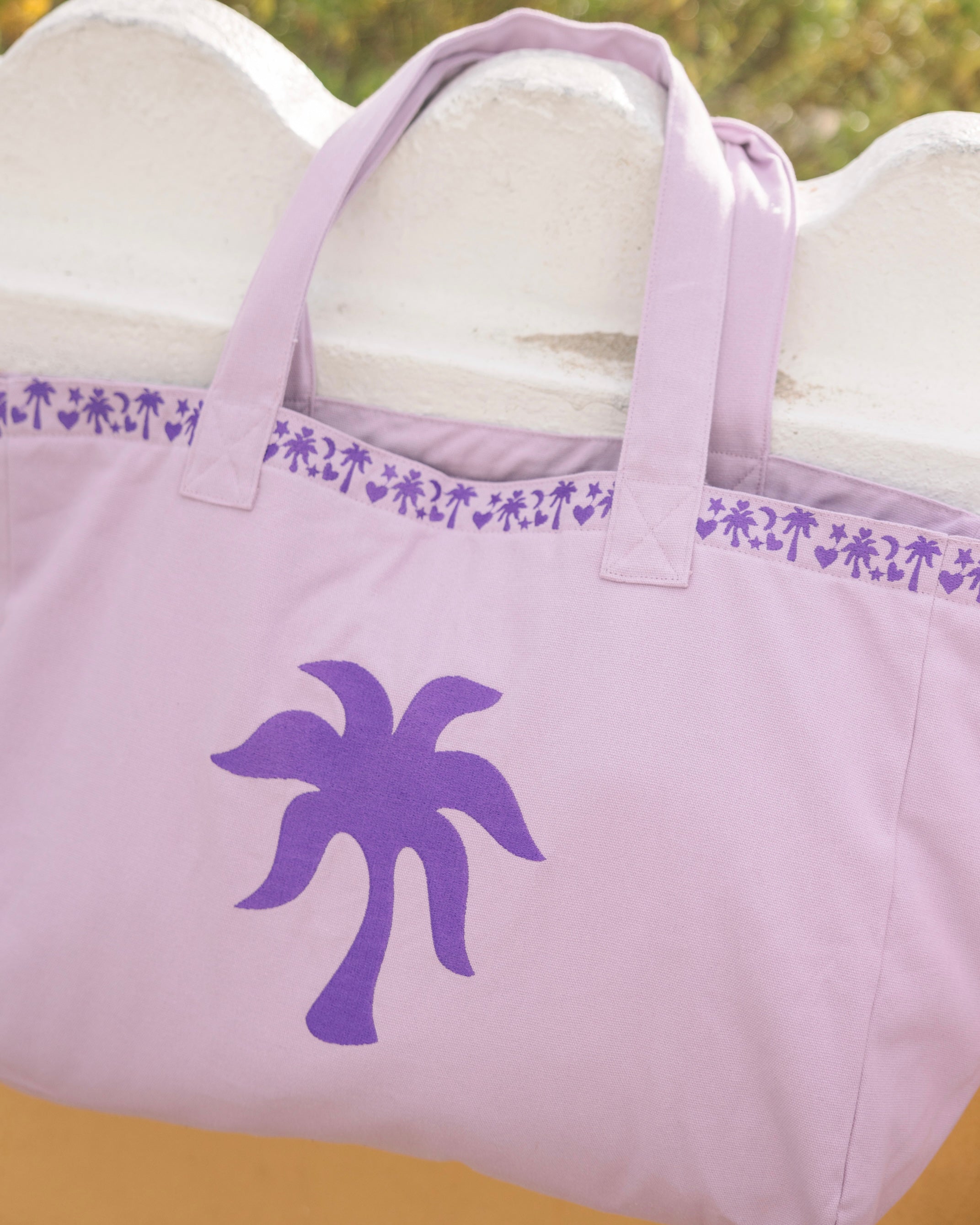 Couture Carryall, spacious reversible design, in Twilight (Reversible) - coastal preppy aesthetic beach style by Pink Palm Puff