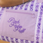Couture Carryall, spacious reversible design, in Twilight (Reversible) - coastal preppy aesthetic beach style by Pink Palm Puff