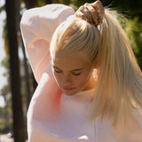 "Daydream" Classic Crew, ribbed crew neckline and relaxed fit, in Angel Pink - coastal preppy aesthetic beach style by Pink Palm Puff