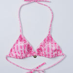 Demi Top, adjustable tie straps, in Sakura - coastal preppy aesthetic beach style by Pink Palm Puff