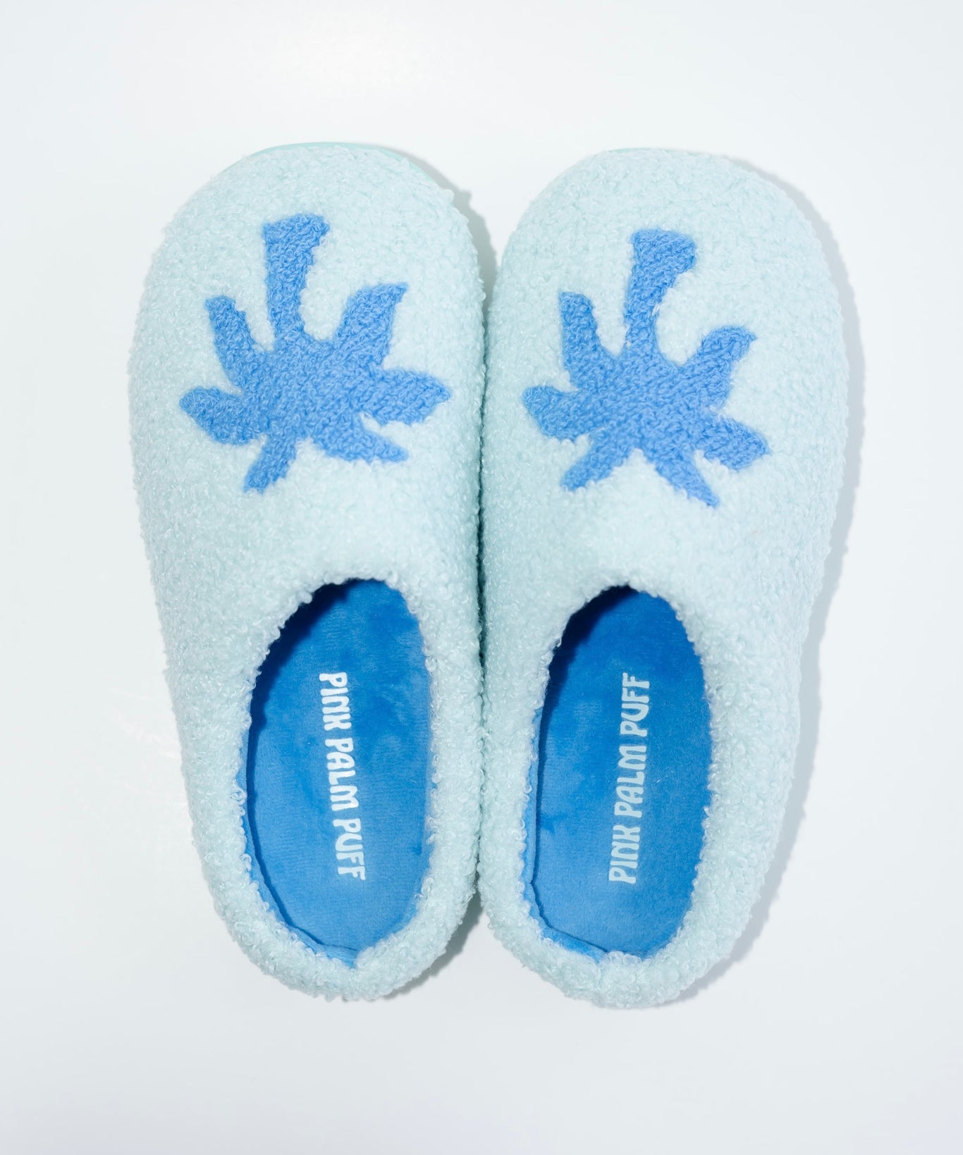 Malibu Slippers, cozy fleece lining, in Seabreeze - coastal preppy aesthetic beach style by Pink Palm Puff