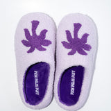 Malibu Slippers, cozy fleece lining, in Twilight - coastal preppy aesthetic beach style by Pink Palm Puff