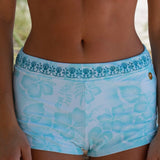 Mira Short, drawstring waist and side pocket, in Bahama Bliss - coastal preppy aesthetic beach style by Pink Palm Puff