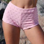 Mira Short, drawstring waist and side pocket, in Palm Beach - coastal preppy aesthetic beach style by Pink Palm Puff