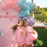 Pink Palm Pajamas, soft, breathable fabric, in Blush Bay - coastal preppy aesthetic beach style by Pink Palm Puff
