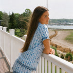 Pink Palm Pajamas, soft, breathable fabric, in Cape Cod - coastal preppy aesthetic beach style by Pink Palm Puff